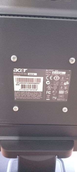Acer 17-Inch Monitor64740805780226122