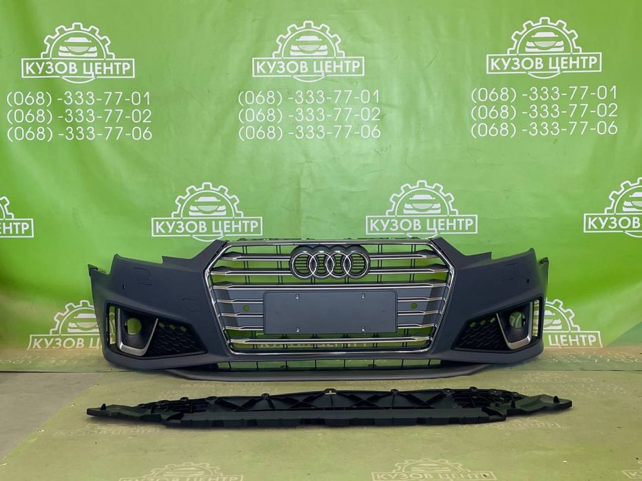 Бампер передній audi a4 b9 2015-2019 competition s4 s-line в зборі комплектний решетка бампер передний в сборе