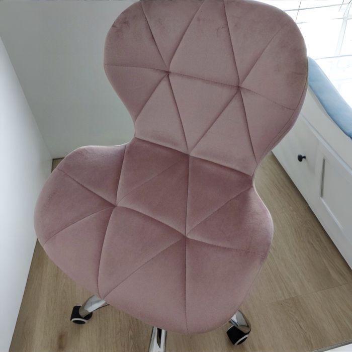 NOWE Krzesło Fotel Obrotowy Regulowany Welurowy Wygodny Miękki