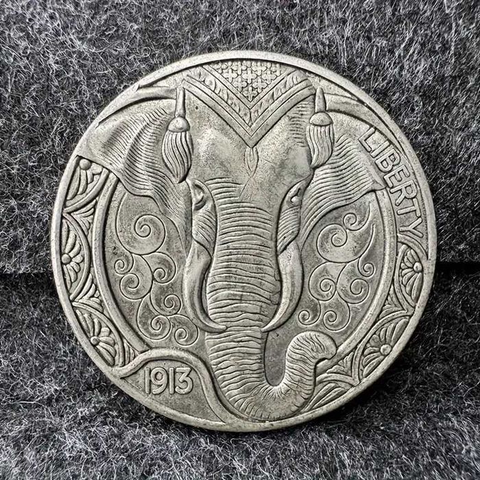 Монета США 1913 года с Изображением Слона