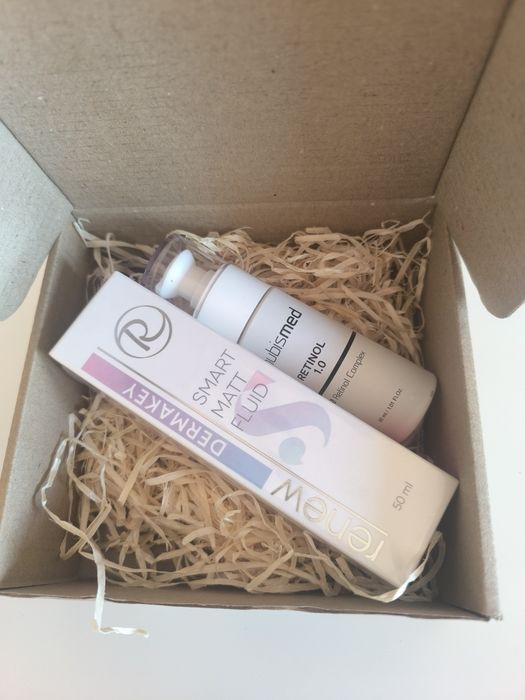 Професійна косметика: Матуючий флюїд Renew Smart Matt Fluid + Ретинол Anubismed Retinol 1.0 (Оригінал) залишок 45% + подарунок тонік для шкіри 10 мл.