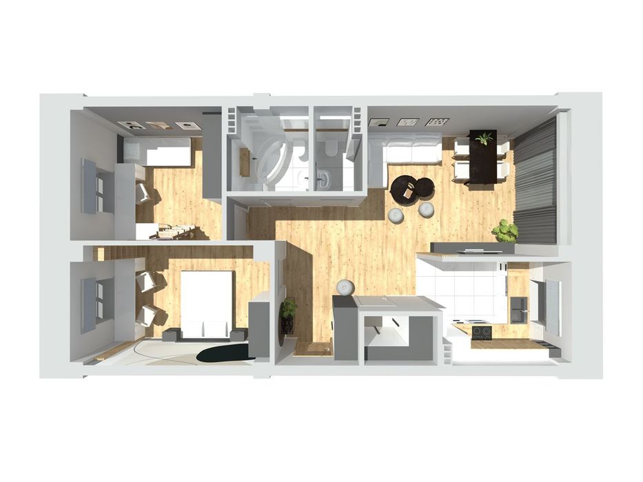 Mieszkanie 3 pokoje - 72,24 m2 dwustronne z balkonem Armii Krajowej 8A
