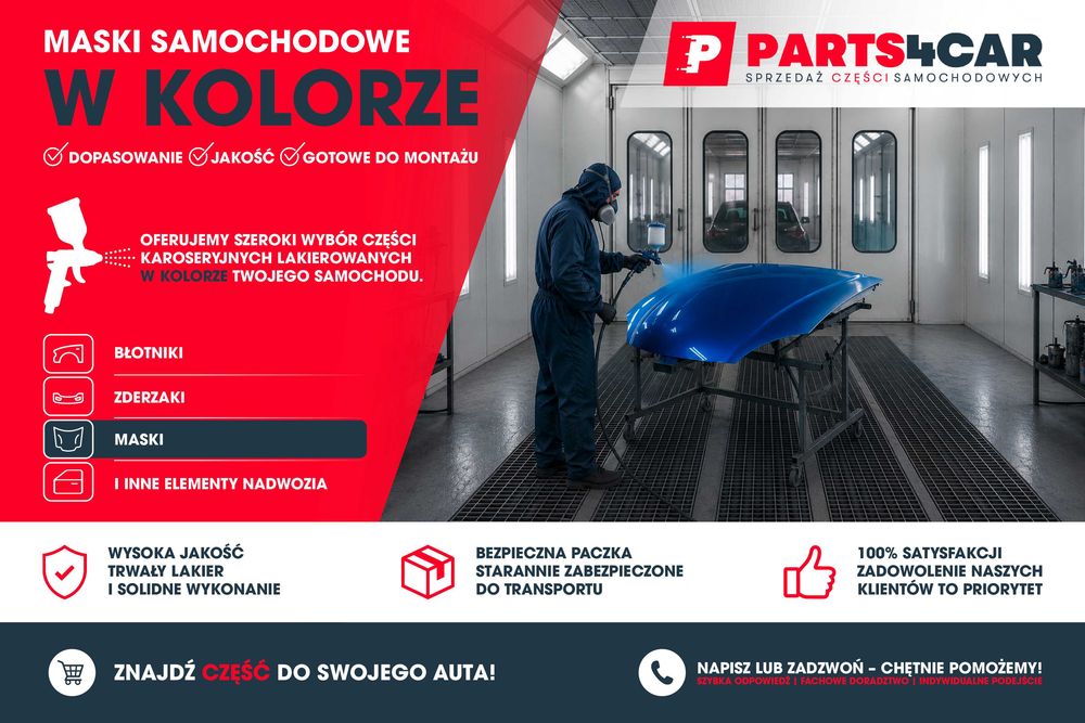 Maski samochodowe w dowolnym kolorze GWARANCJA