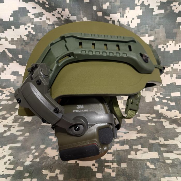 Навушники Peltor ComTac XPI + кріплення ТОП якості олива комплект‼️