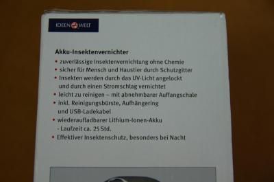 Ультрафиолетовой светильник Ideen Welt P8-RM-RMB от насекомых.Германия
