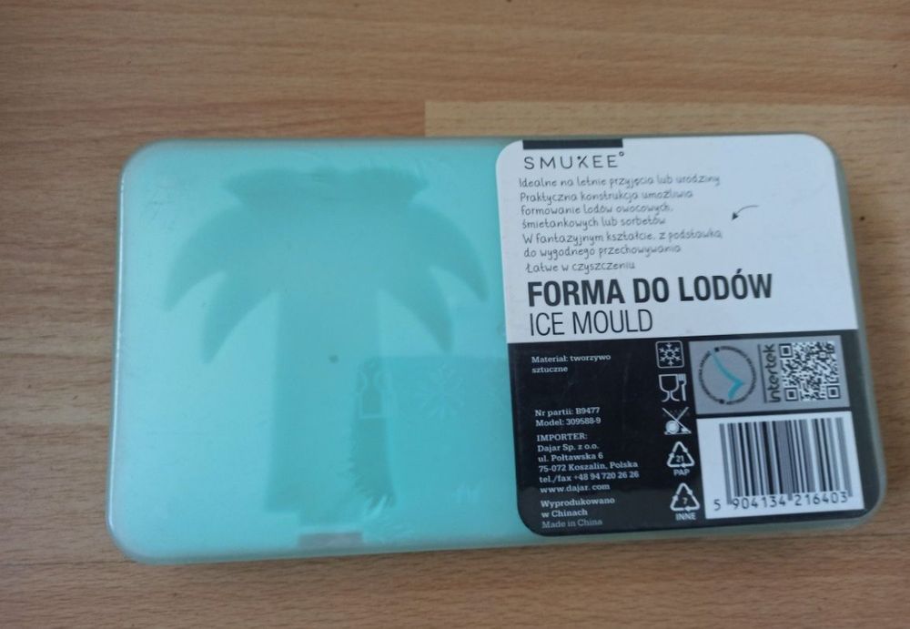 Forma do lodów niebieska