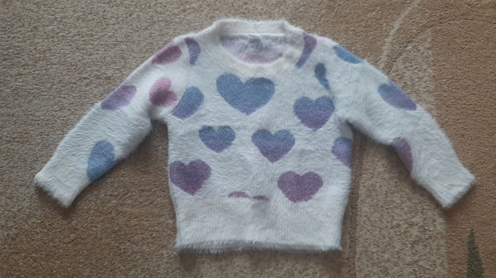 Sweter dziewczęcy serca 116-122 Kids