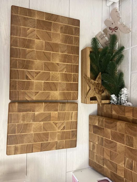 Кухонна торцева обробна дошка з дуба. Торцеві обробні дошки. 25*30*3.5