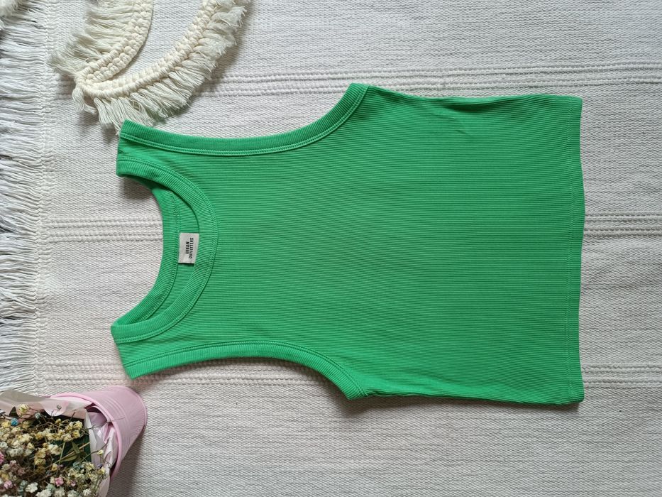 Топ в рубчик рожевий зелений primark