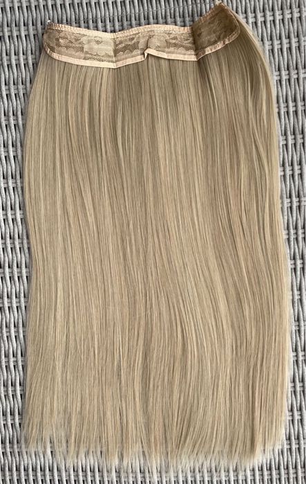 Premium Ultra włosy doczpeiane, popielaty blond,  włosy na żyłce 100.