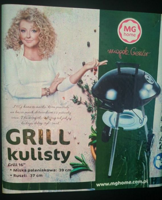 Grill ogrodowy przenośny okrągły kulisty  Magda Gessler nowy