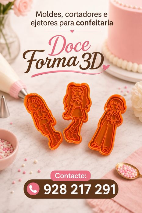 Moldes Personalizados em Impressão 3D para Confeitaria e Pastelaria