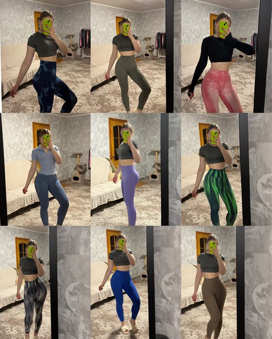 Легінси в різних кольорах