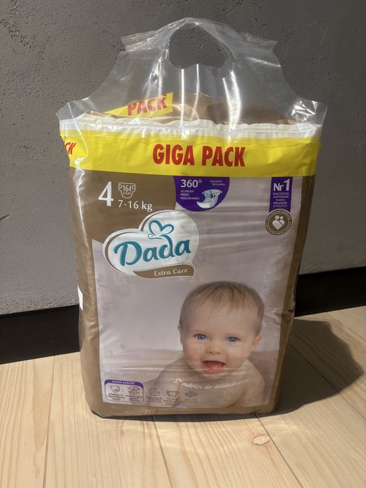 Nowe pieluchy dada extra care 4- 164 sztuki