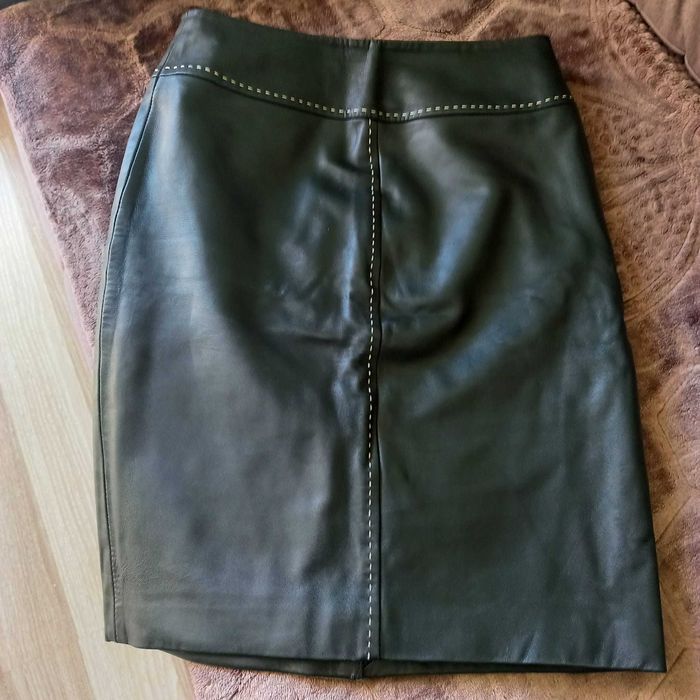 Skórzana spódnica jak nowa skóra naturalna River Island rozmiar 36