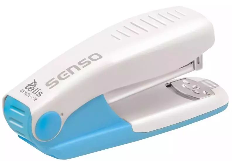 Zszywacz metalowy niebieski 25 kartek SENSO-62. Tetis