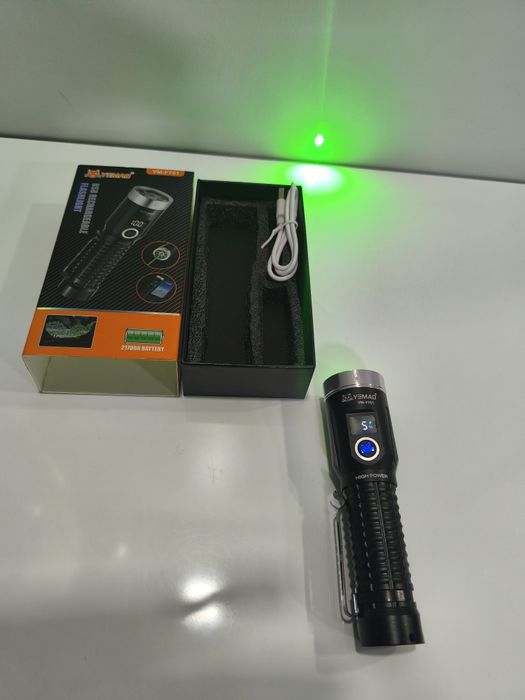 Lanterna Led 2000lm + Led Laser