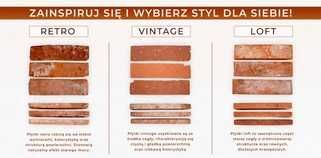 Płytki z CEGŁY Rozbiórkowej- LICO/BOK cegły 1m2 RETRO