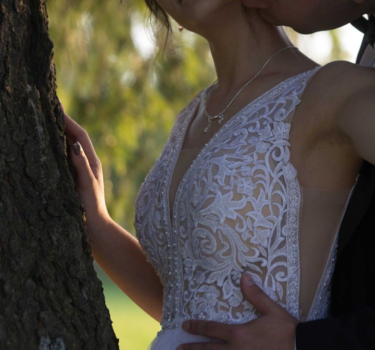 Suknia Ślubna rozmiar 34-36/ na 162 cm wzrostu + 8 cm obcas