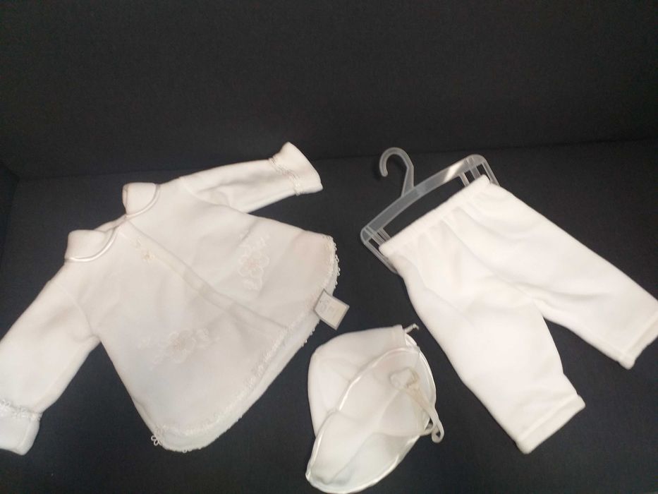 Nowy komplet do chrztu dla dziewczynki POLAROWY R.68 3elem WYPRZEDAŻ