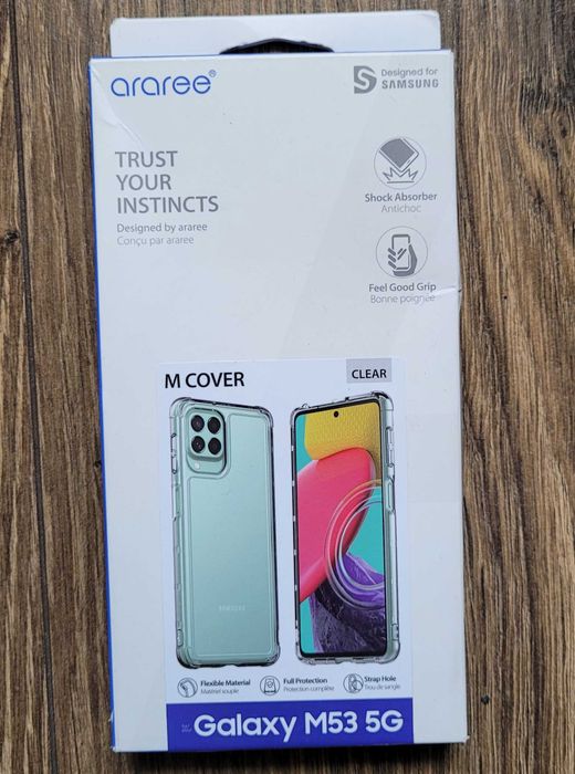 2x Etui Araree M Cover do Samsung Galaxy M53 5G clear bezbarwne NOWE