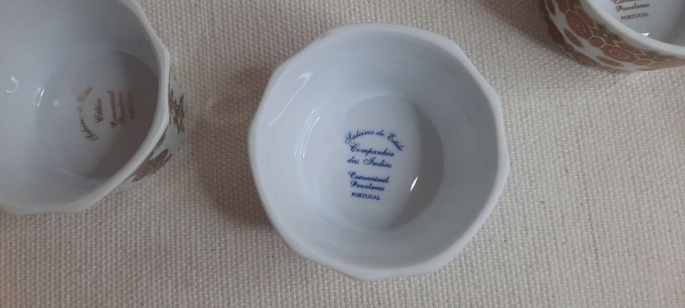 5 saleiros porcelana companhia das índias