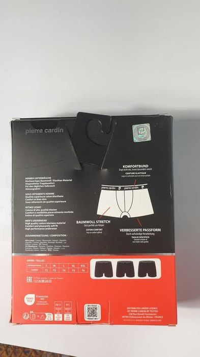 PIERRE CARDIN Bokserki Męskie Bawełna Zestaw 3 szt. -rozmiar s