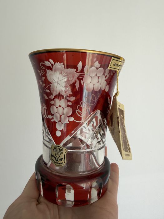 Jarra de Cristal Boémia Wittig Crystal "Ruby Red"