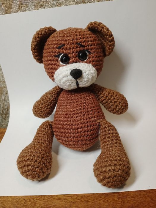 Медведь игрушка крючком