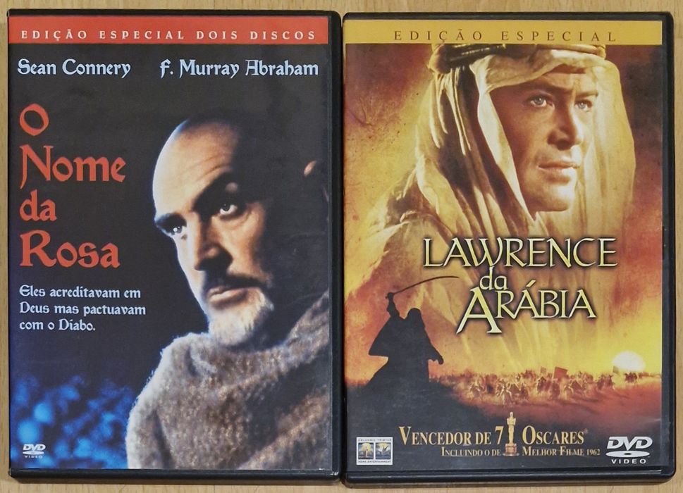 Dvds Edições Especiais O Nome da Rosa e Lawrence da Arábia
