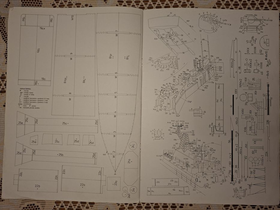 Model papierowy kartonowy ORP ORKAN  1:100 stan  bdb