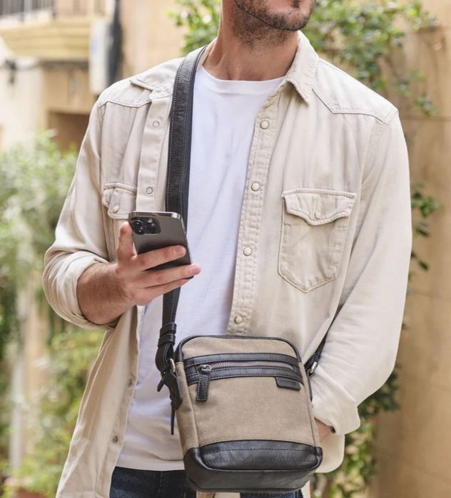Męska torba typu crossbody, brązowa, RESERVED