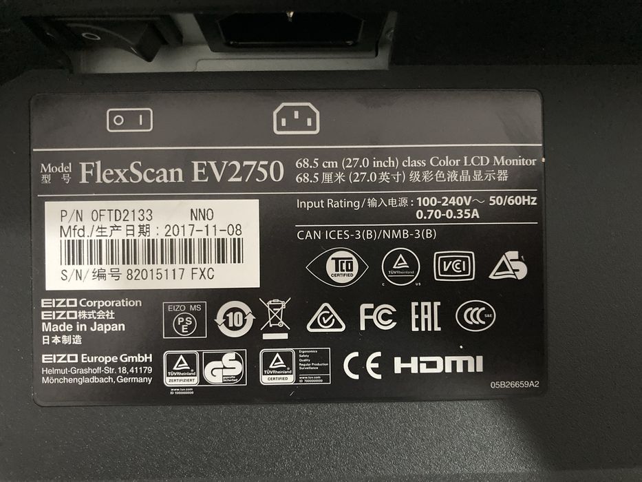 Monitor EIZO EV2750 FlexScan 27 cali