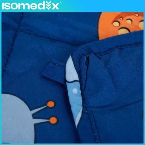 Сенсорна обтяжена дитяча ковдра 4кг 150x100 см темносиня Гравітаційна