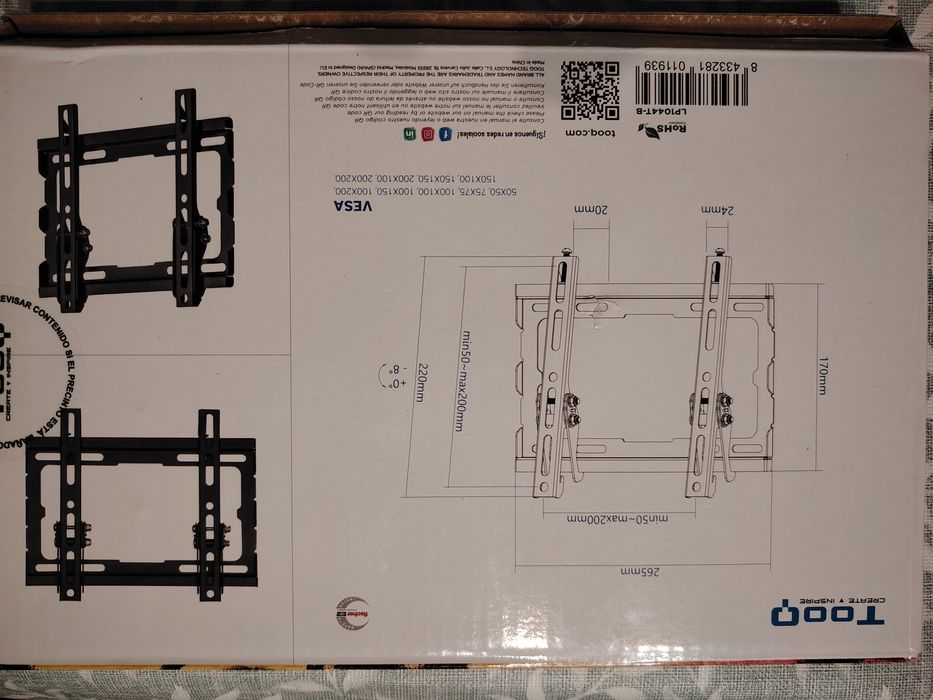 Suporte de parede para TV até 42 polegadas