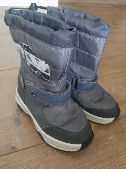 Śniegowce 22 dla chłopca grafitowe szare chłopięce ocieplane zimowe bu