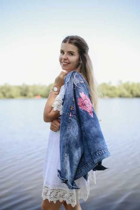 PODHALER kurtka jeansowa katana folk folklor slavic parzenica prezent