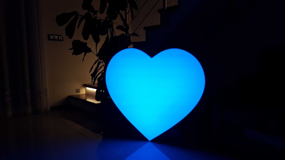 serce podświetlane led