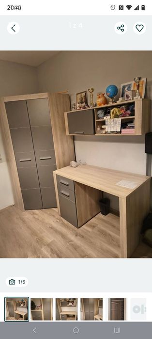 Biurko i szafka wisząca