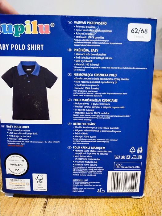 Koszulka niemowlęca polo r 62/68