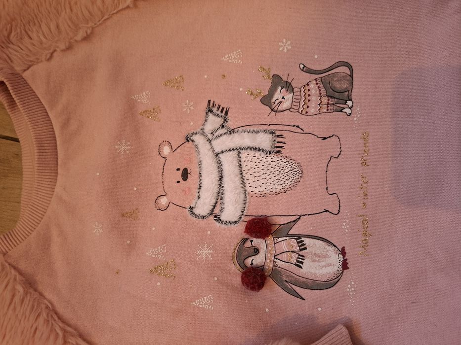 2 sweterki i legginsy świąteczne,stan bdb,rozm.104