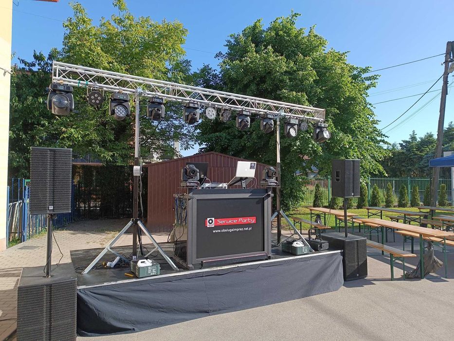 Nagłośnienie d&b Audiotechnik +mixer behringer x32+światło dźwięk