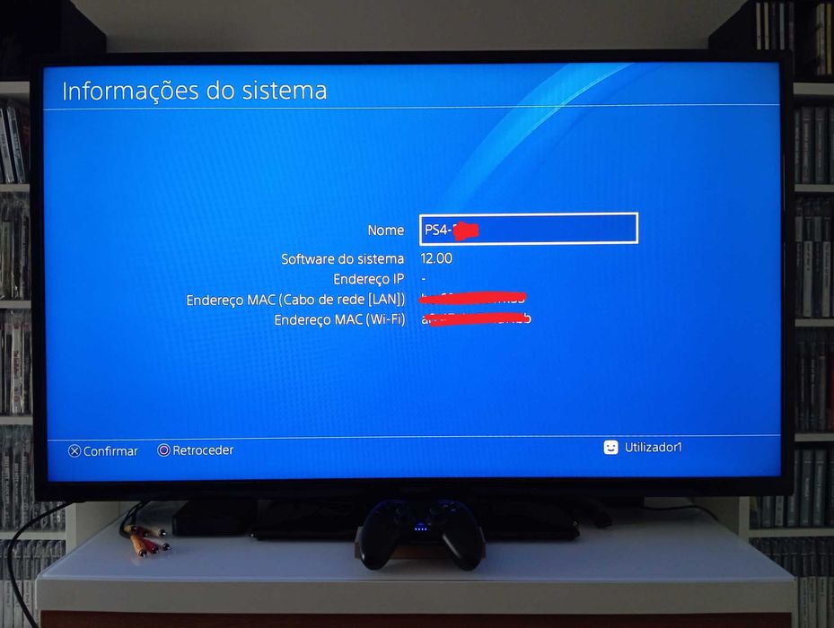 PS4 software 12.00 PlayStation 4, comando NOVO, rato e teclado Gaming