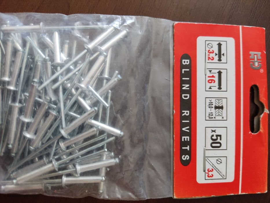 Заклепки Вытяжные Ø 3.2 х 16 мм Набор 50 шт