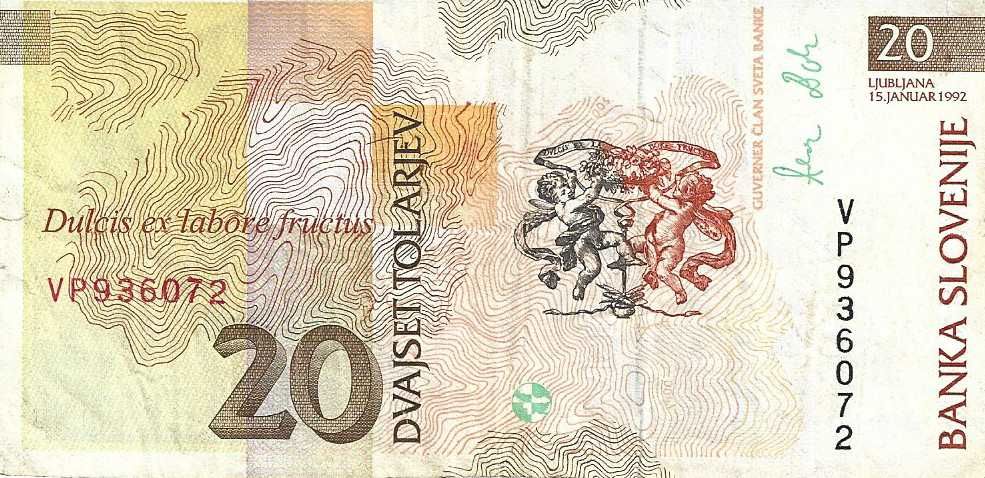 Notas antigas - Eslovénia