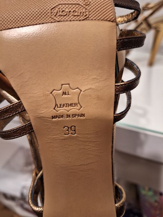 Przepiękne złote sandałki szpilki 2 pary w cenie jednej