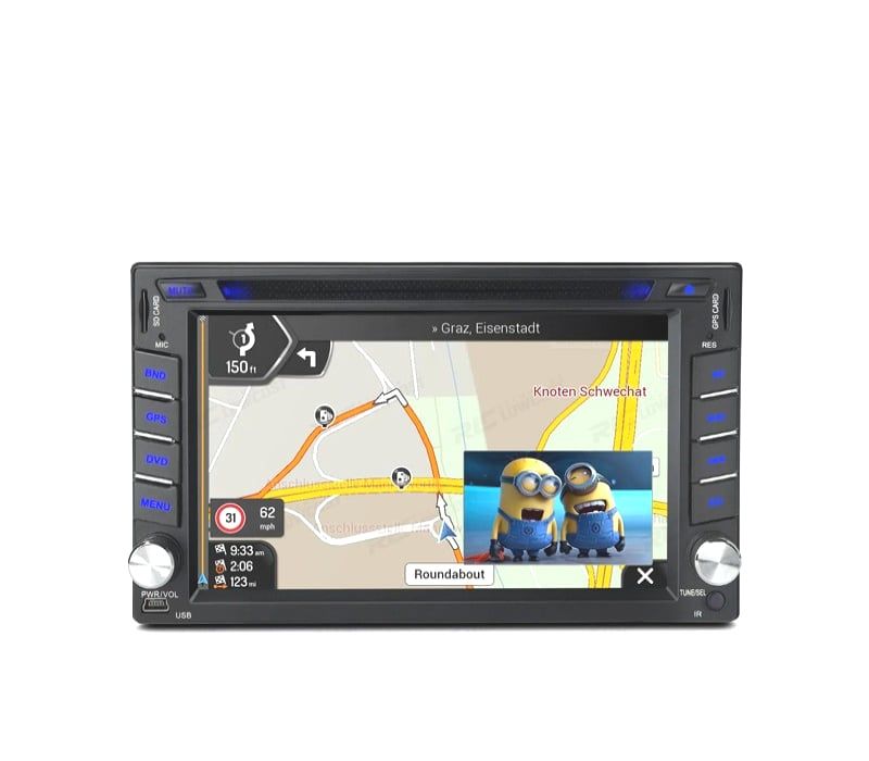 AUTO RADIO ANDROID 12 GPS DVD 2DIN HD TÁCTIL BLUETOOTH USB SD