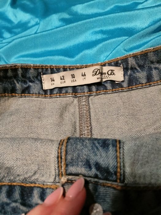 Spódnica mini jeansowa z guzikami XL | y2k vintage
