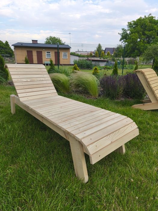 Drewniany Leżak ogrodowy