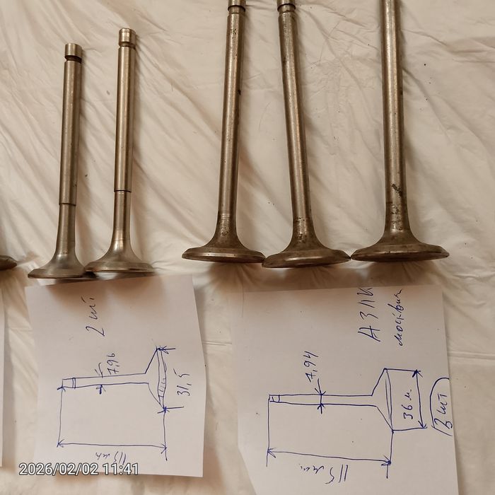 Клапана  ВАЗ   АЗЛК (3 фото)впуск выпуск классика